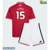 Manchester United Leny Yoro #15 Hjemmedraktsett Barn 2026-27 Kortermet (+ Korte bukser)